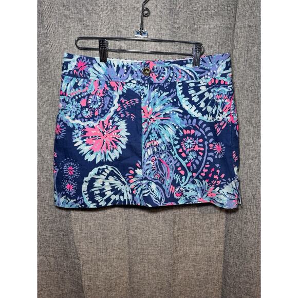 Lilly Pulitzer Nicki Skort Deep Indigo Gypsea Skirt w/ Shorts - Size 4 - Picture 1 of 8